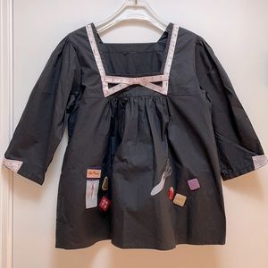 Anna Sui puffy sleeve sewing theme novelty blouse